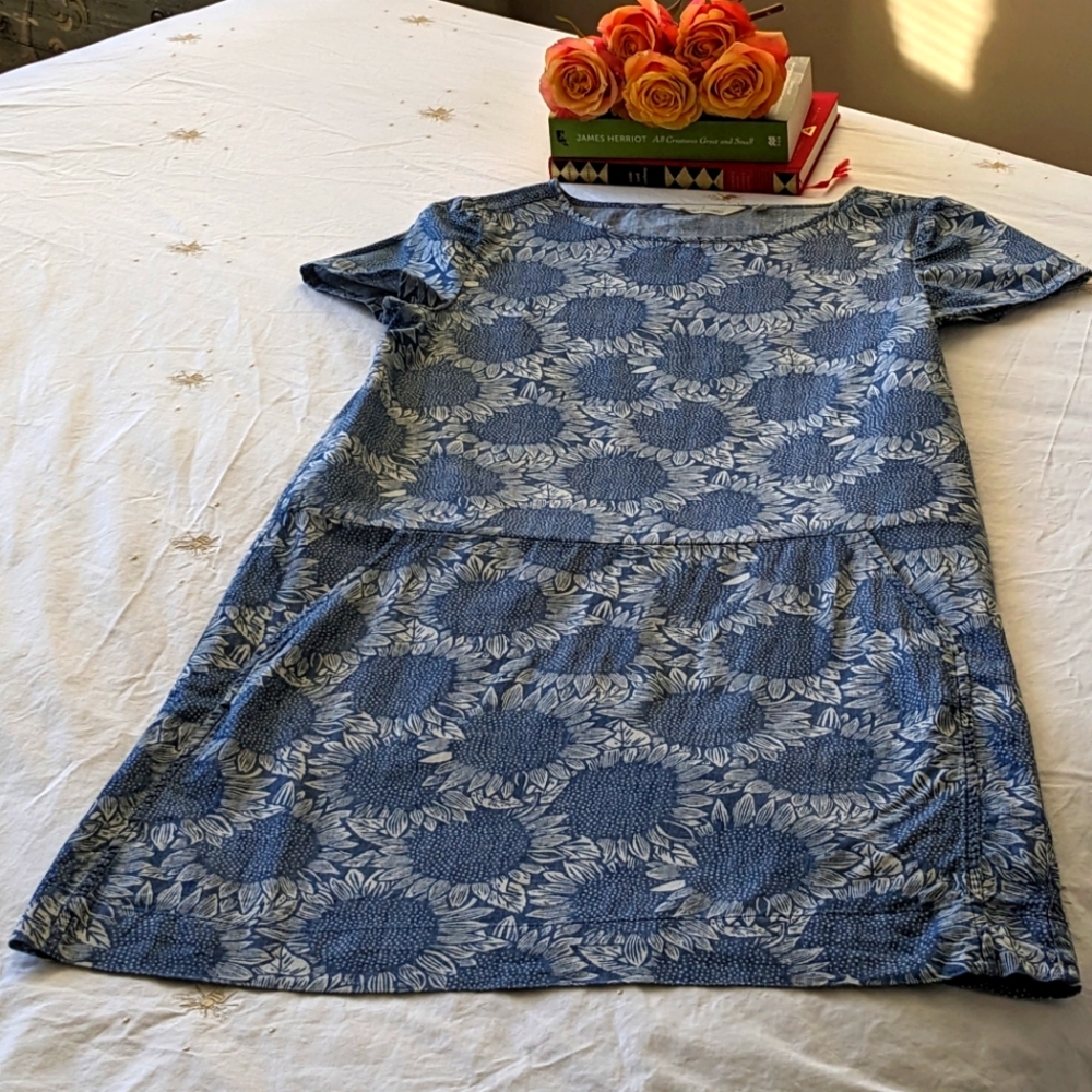 Seasalt Cornwall Veryan Shift Dress, US 4, Blue